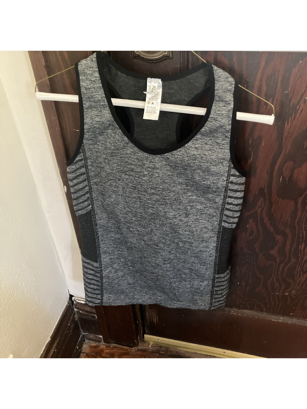 New Mix Top Womens One Size Tank DARK Gray Work out B36